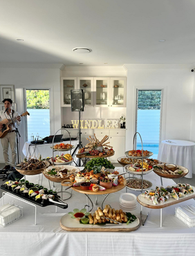 Finger Food platters presented on table at Wedding Reception in Noosa