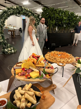 Noosa Wedding Catering, Sunshine Coast Caterers, Wedding Catering Sunshine Coast, Grazing Table Catering, Finger Food Wedding, Bride and Groom Wedding Reception Catering 
